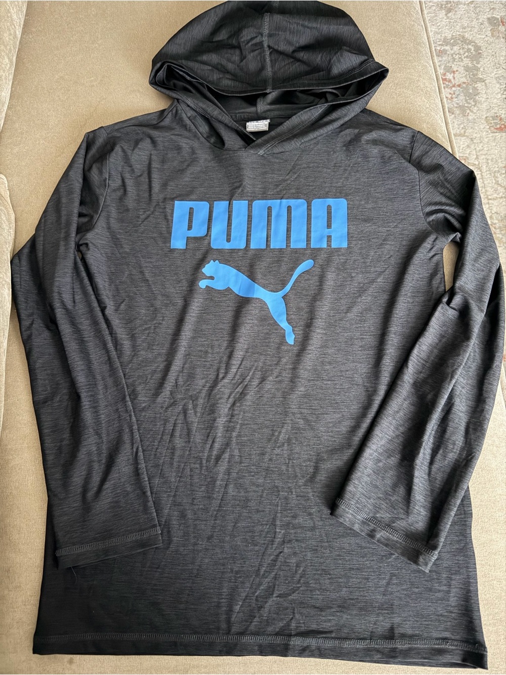 PUMA Youth Hoodie with Blue Logo